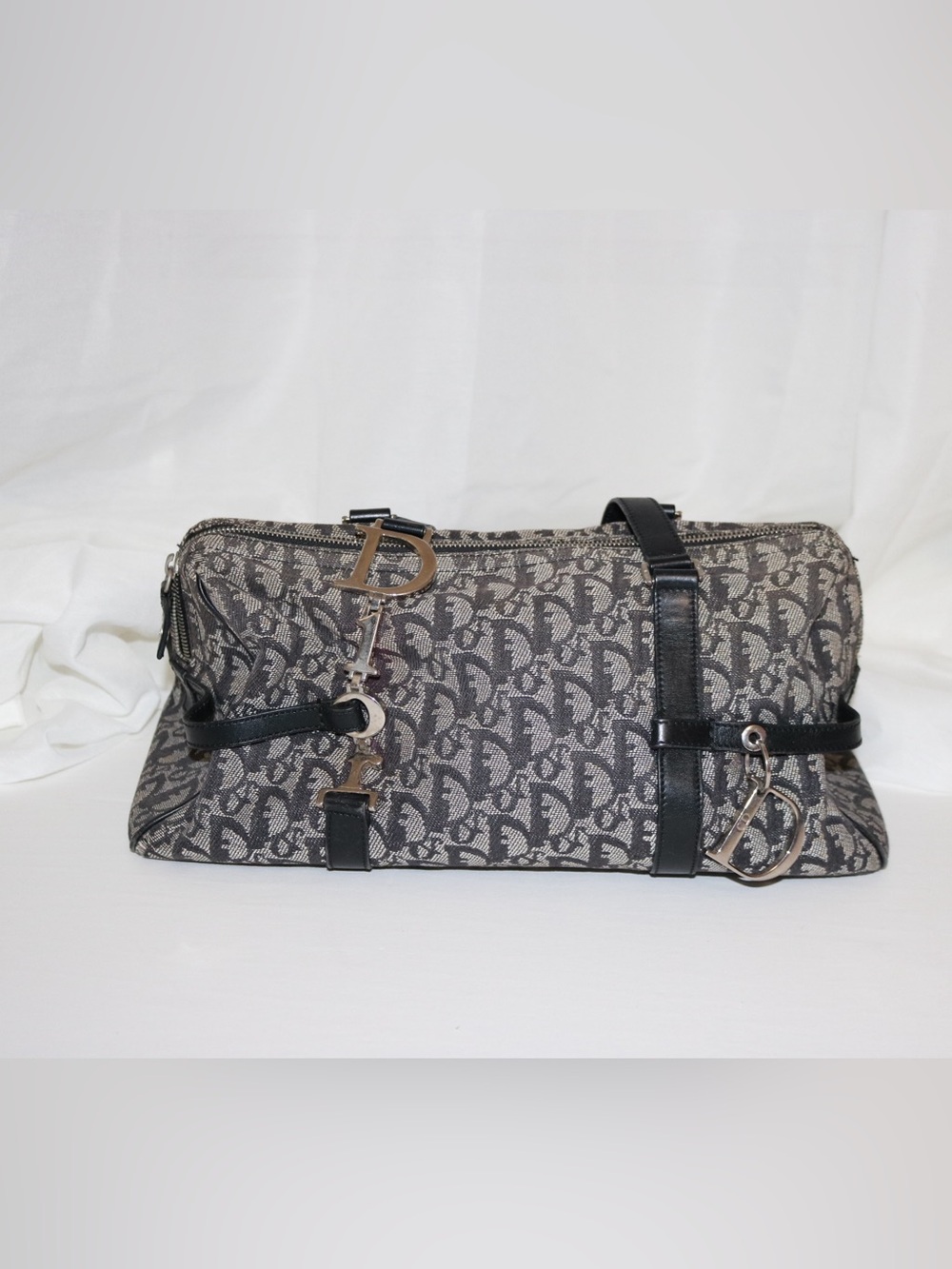 Dior Gray and navy canvas Bag